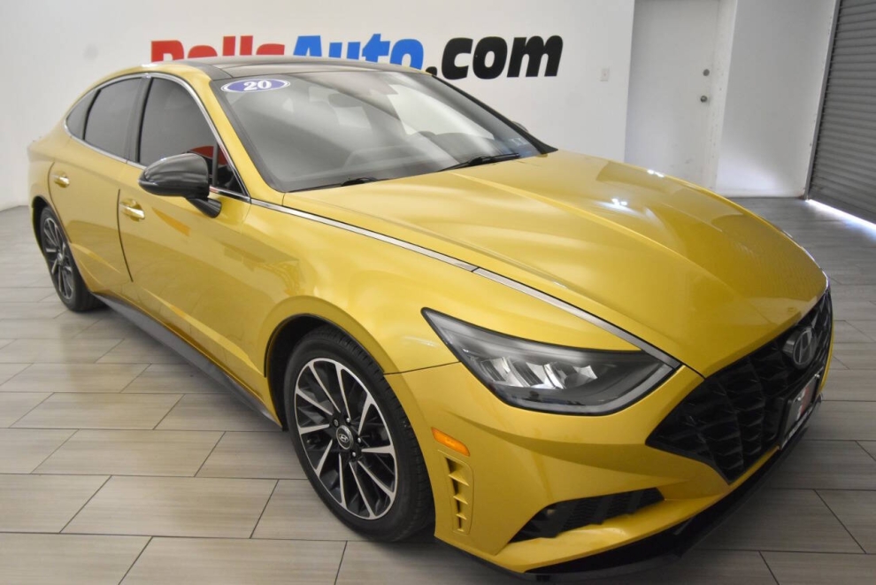 2020 Hyundai Sonata SEL Plus 4dr Sedan, Yellow, Mileage: 81,557 - photo 6