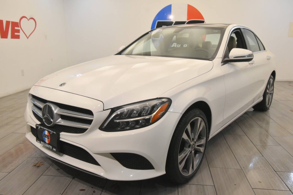 2019 Mercedes-Benz C-Class C 300 4MATIC AWD 4dr Sedan, White, Mileage: 40,712 