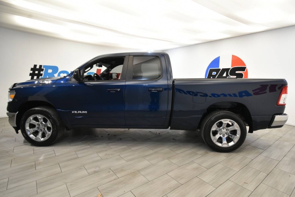 2021 RAM 1500 Big Horn 4x4 4dr Quad Cab 6.4 ft. SB Pickup, Blue, Mileage: 54,326 - photo 1