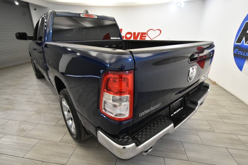 2021 RAM 1500 Big Horn 4x4 4dr Quad Cab 6.4 ft. SB Pickup, Blue, Mileage: 54,326 - photo 2