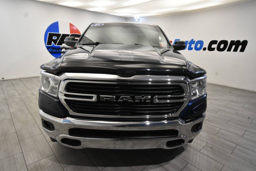 2021 RAM 1500 Big Horn 4x4 4dr Quad Cab 6.4 ft. SB Pickup, Blue, Mileage: 54,326 - photo 7