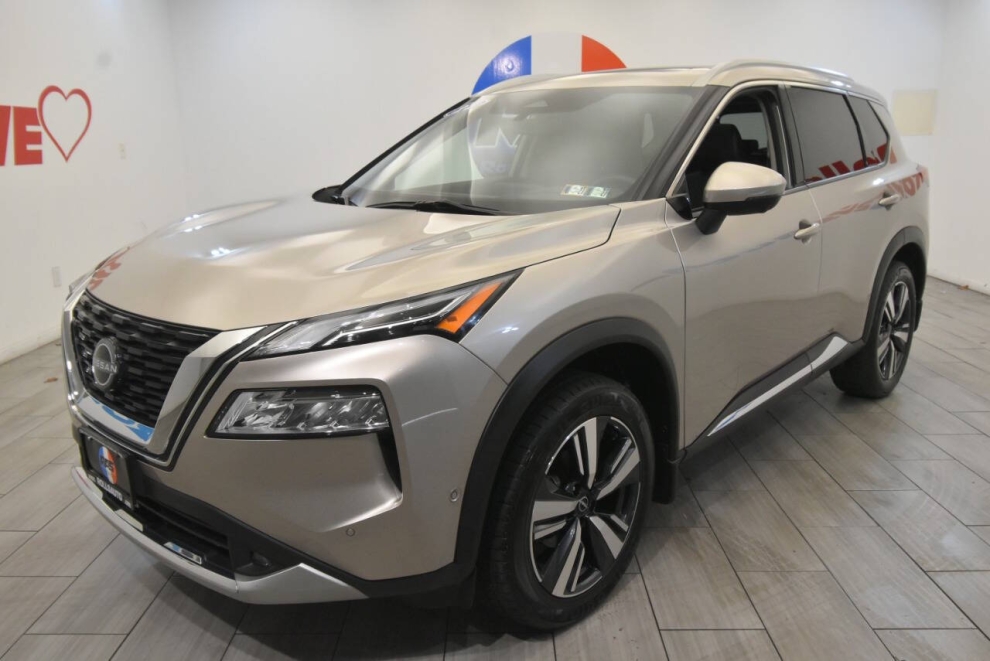 2022 Nissan Rogue Platinum AWD 4dr Crossover, Tan, Mileage: 46,879 