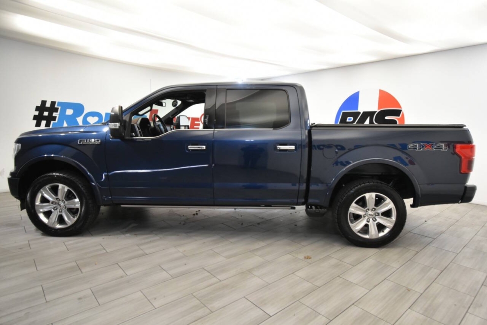 2018 Ford F-150 Platinum 4x4 4dr SuperCrew 5.5 ft. SB, Blue, Mileage: 84,550 - photo 1