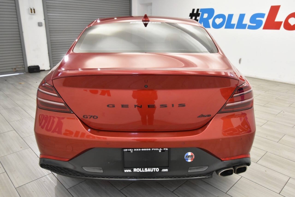 2022 Genesis G70 2.0T AWD 4dr Sedan, Red, Mileage: 90,773 - photo 3
