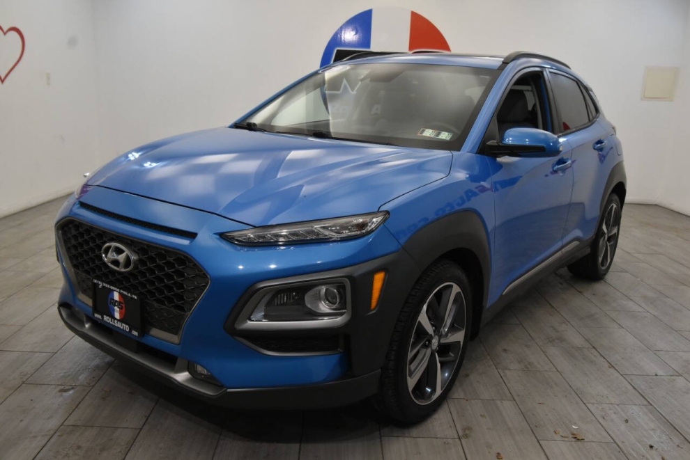 2019 Hyundai Kona Ultimate AWD 4dr Crossover, Blue, Mileage: 66,993 