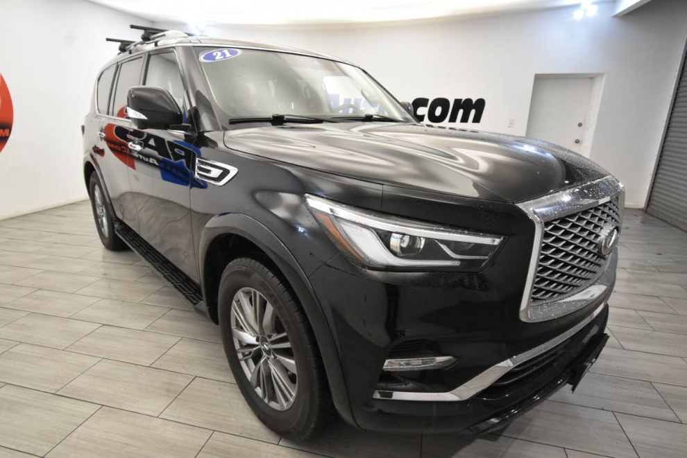 2021 Infiniti QX80 Luxe AWD 4dr SUV, Black, Mileage: 93,652 - photo 6