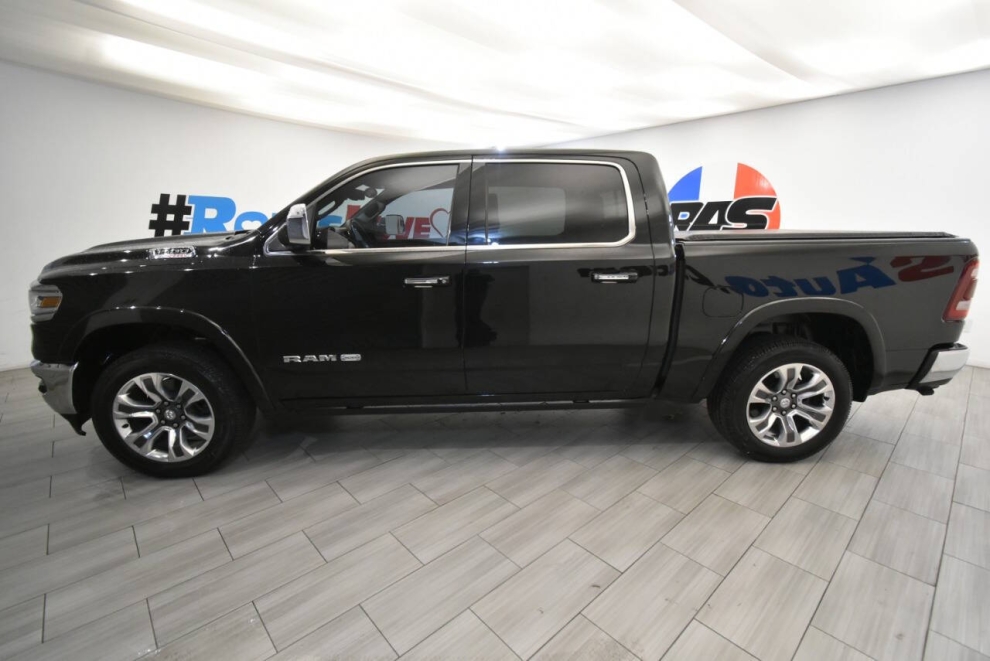 2020 RAM 1500 Laramie Longhorn 4x4 4dr Crew Cab 5.6 ft. SB Pickup, Black, Mileage: 100,058 - photo 1