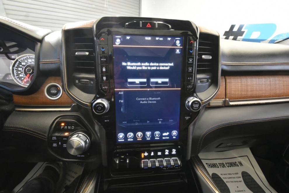 2020 RAM 1500 Laramie Longhorn 4x4 4dr Crew Cab 5.6 ft. SB Pickup, Black, Mileage: 100,058 - photo 35