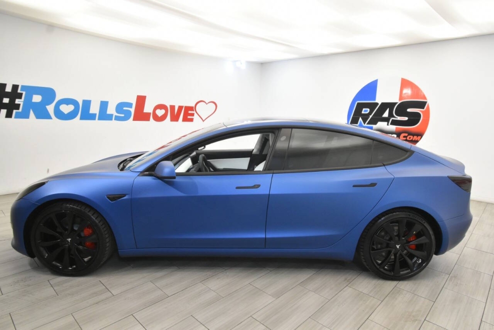 2018 Tesla Model 3 Performance AWD 4dr Fastback, Blue, Mileage: 35,496 - photo 1