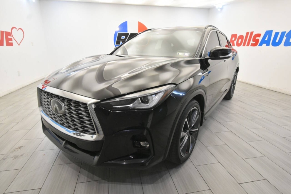 2023 Infiniti QX55 Luxe AWD 4dr Crossover, Black, Mileage: 49,530 