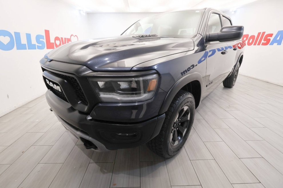2019 RAM 1500 Rebel 4x4 4dr Crew Cab 5.6 ft. SB Pickup, Charcoal, Mileage: 107,623 